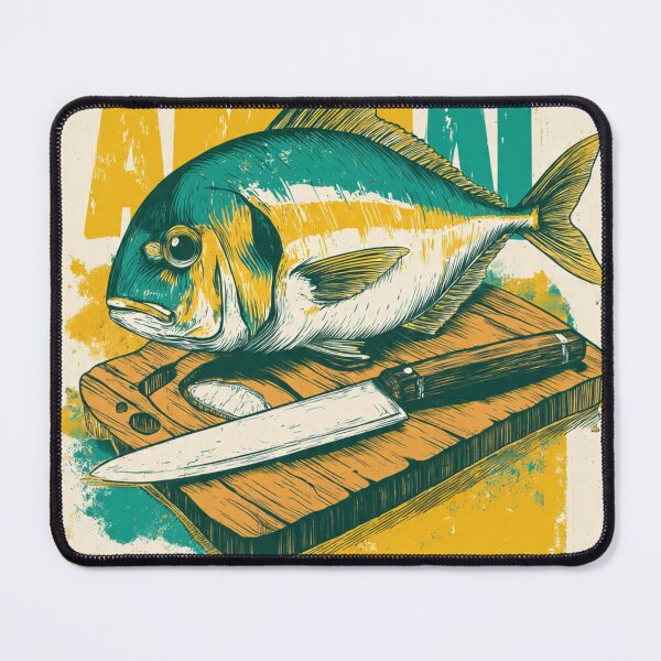 Item preview, Retro Japanese Aji Fish Vintage Seafood Market Illustration designed and sold by kanazawa3.