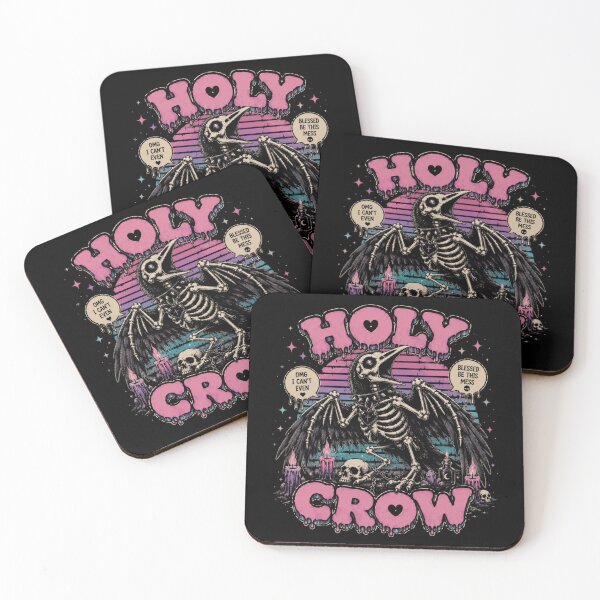 Item preview, Holy Crow Skeleton Raven Goth T-Shirt – Pastel Gothic Crow Meme designed and sold by printedartgoods.