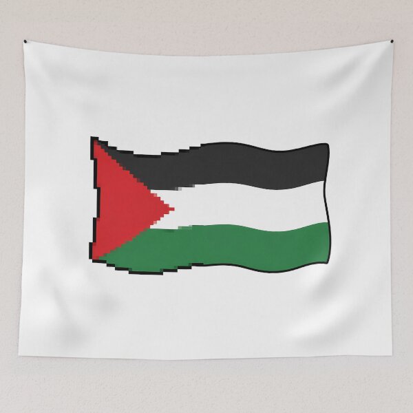 Item preview, Waving Palestine Flag Pixel designed and sold by ArtMassive.