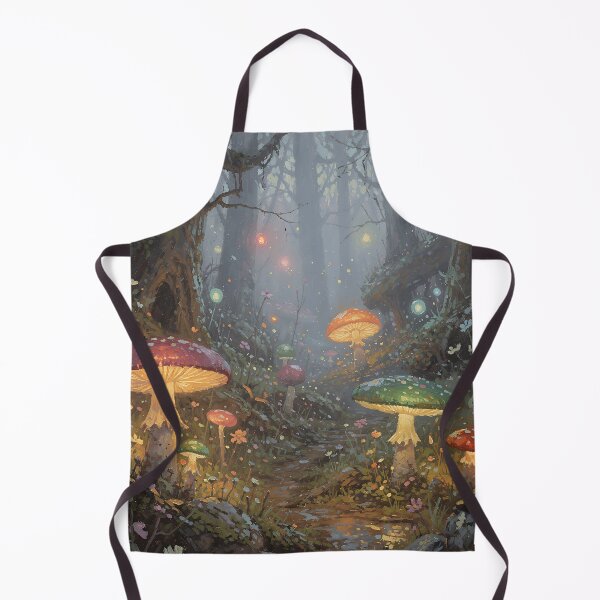 Item preview, Enchanted Mushroom Forest Fantasy Art | Glowing Fairycore Woodland Scene designed and sold by cr6zym1nd.