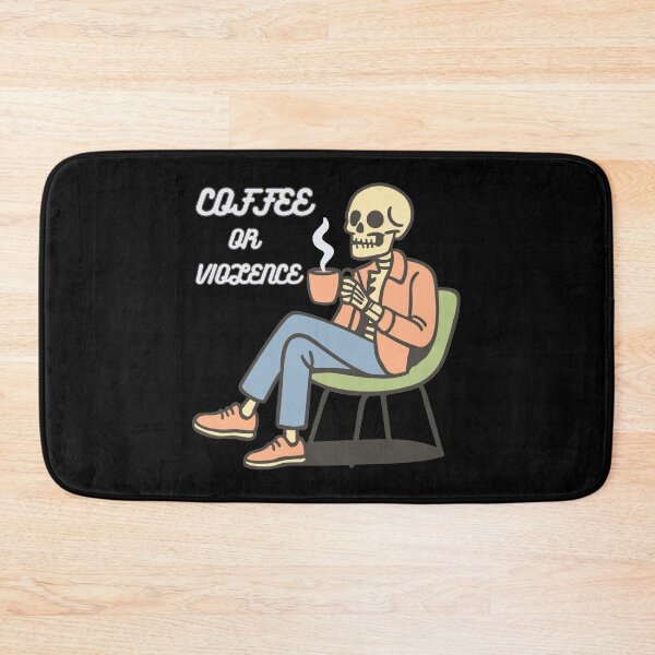 Item preview, coffee or violence simple classic design designed and sold by OldSkullDesigns.