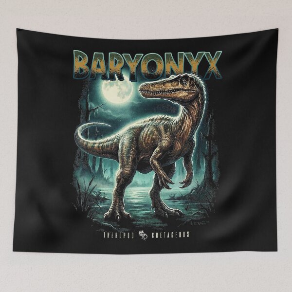 Item preview, Vintage Baryonyx Moonlight Retro Dinosaur Bootleg designed and sold by Masonixem.
