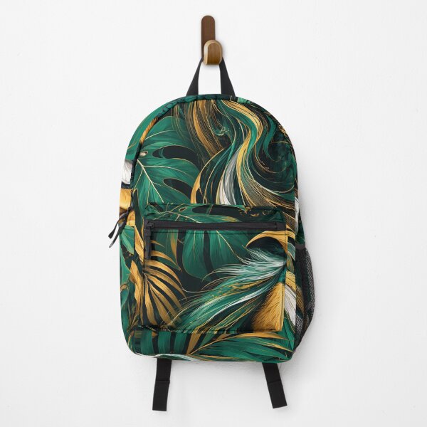 Item preview, Emerald Hornbill Majesty, Tropical Gold Jungle Bird Art designed and sold by ms_illustration.