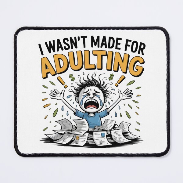 Item preview, Adulting Is Hard – Crying Over Bills Funny Graphic Tee designed and sold by Glamour Gaze .