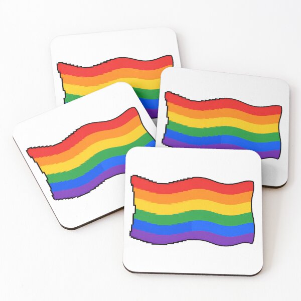 Item preview, Waving LGBT Pride Flag Pixel designed and sold by ArtMassive.