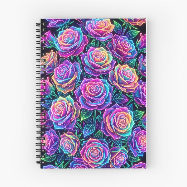 Item preview, Electric Neon Rainbow Roses Pattern designed and sold by LuisWorks.