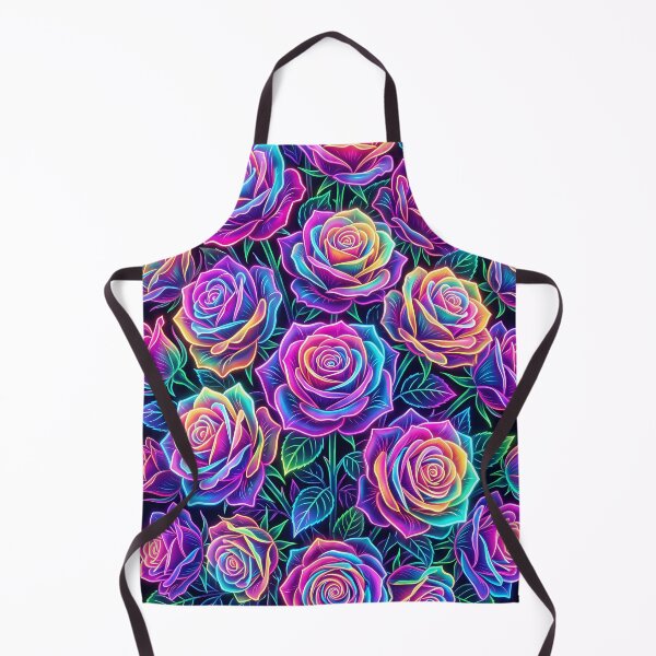 Item preview, Electric Neon Rainbow Roses Pattern designed and sold by LuisWorks.