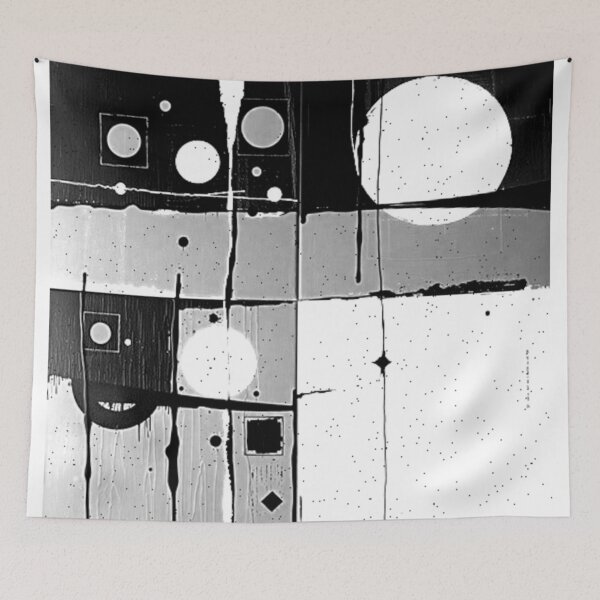 Item preview, midnight geometry age black and white geometric abstract design designed and sold by SmashingDeals.