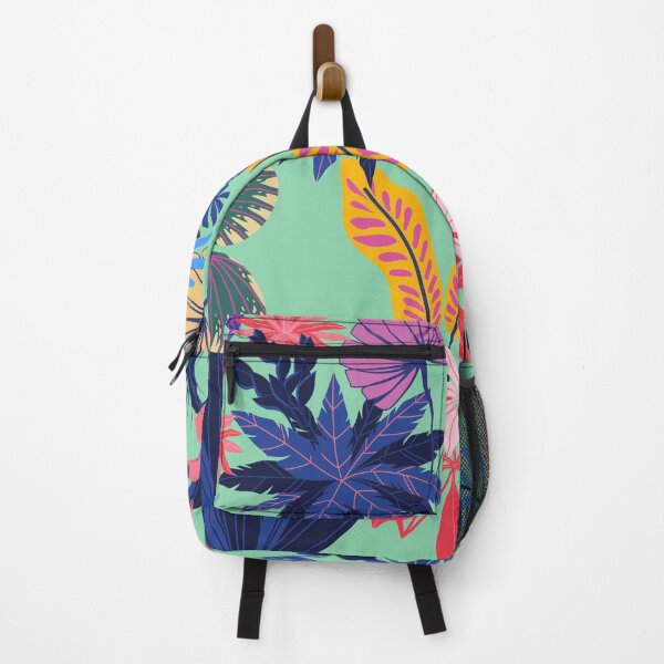 Item preview, Tropical Bloomscape Pattern With Green Background designed and sold by Pattern Fusion Creations.
