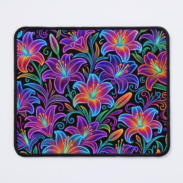 Item preview, Intricate Neon Glow Lilies Pattern designed and sold by LuisWorks.