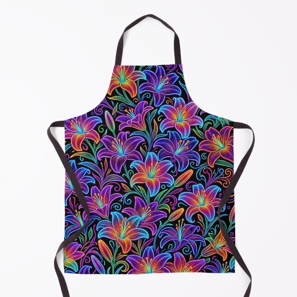 Item preview, Intricate Neon Glow Lilies Pattern designed and sold by LuisWorks.