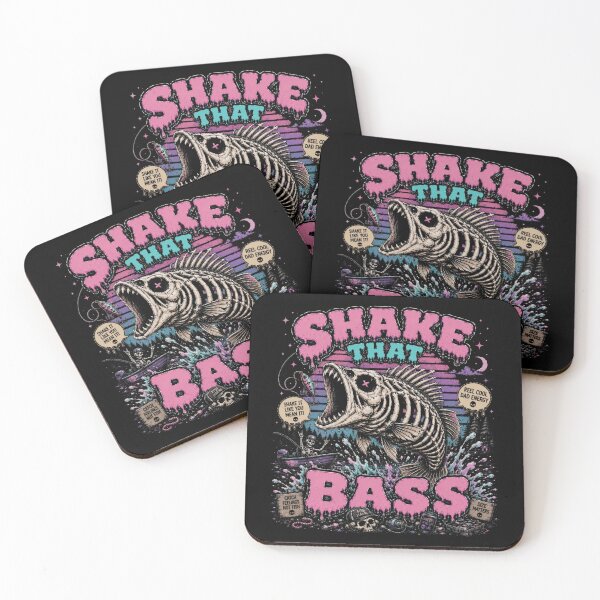 Item preview, Shake That Bass Skeleton Fish Goth – Funny Fishing Skeleton designed and sold by printedartgoods.