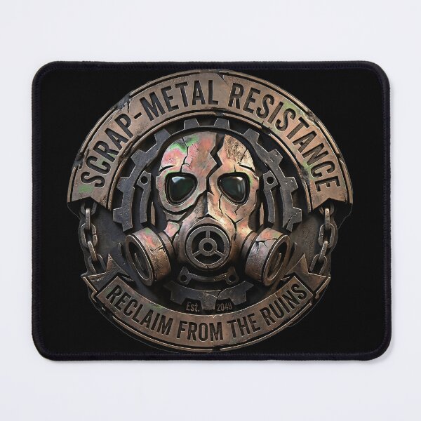 Item preview, 3D Scrap Metal Resistance Reclaim ruins Industrial Crest designed and sold by HoshisWorld2018.