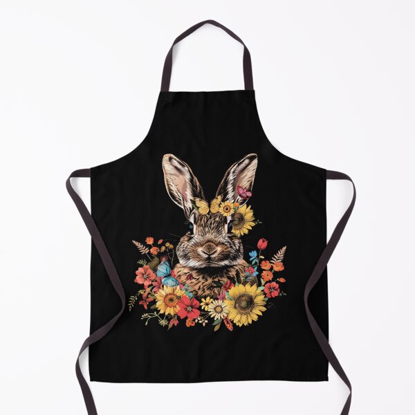 Artikelvorschau, Lustiges Kaninchen mit Blumenmuster, bunt, für Jungen und Mädchen entworfen und verkauft von rafaeltto.