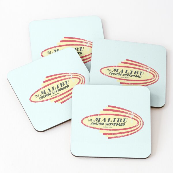 Item preview, Vintage The Malibu Custom Surfboard 1960s - aged, worn print. designed and sold by retropetrol.