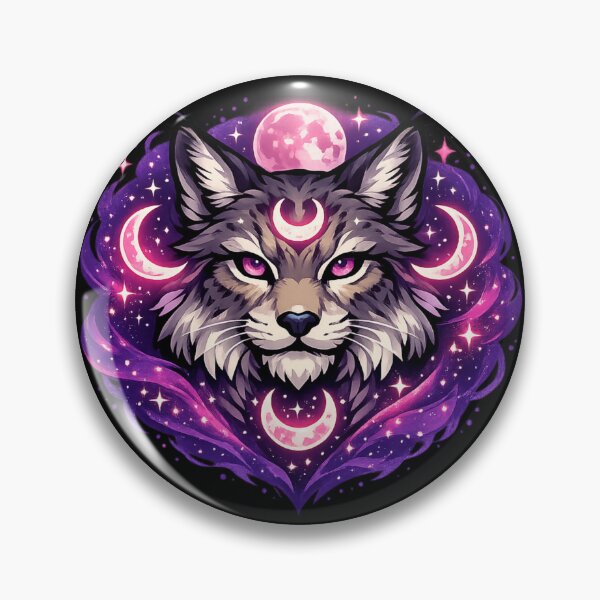 Item preview, Shadow Lynx Spirit Cosmic Moon Guardian designed and sold by tineldesign.