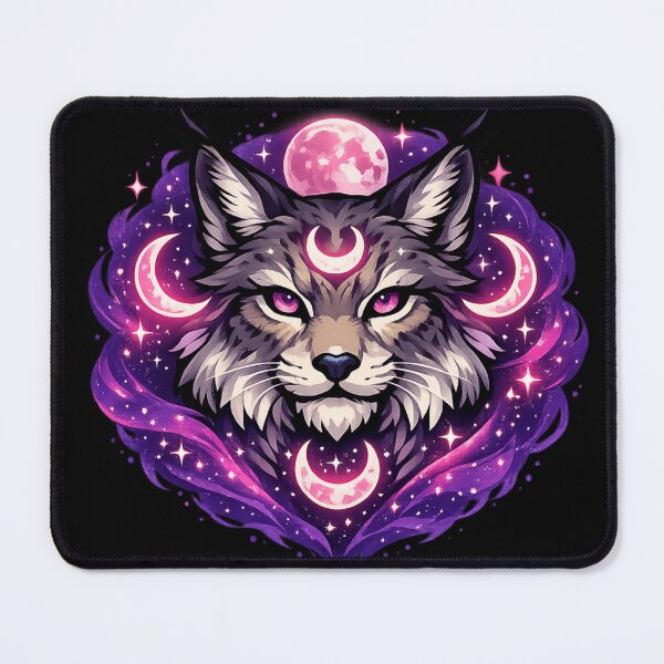 Item preview, Shadow Lynx Spirit Cosmic Moon Guardian designed and sold by tineldesign.