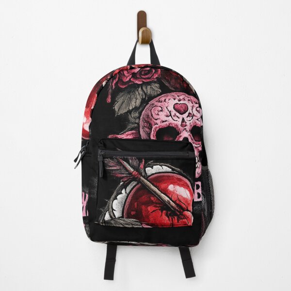 Item preview, Heartbreaker Gothic Pink Skull Art | Broken Heart & Wilted Roses Emo Aesthetic Sticker designed and sold by Emoji Emblems.