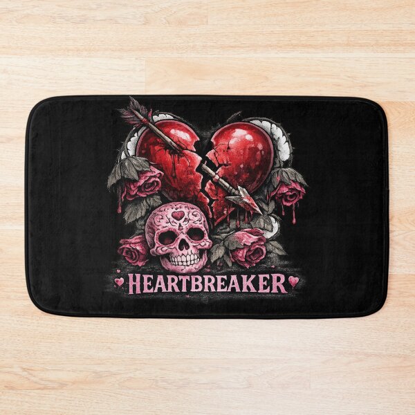 Item preview, Heartbreaker Gothic Pink Skull Art | Broken Heart & Wilted Roses Emo Aesthetic Sticker designed and sold by Emoji Emblems.