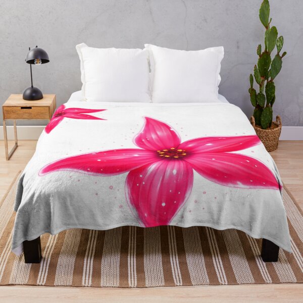 Item preview, Pink glossy floral star blossom designed and sold by AuraMusa.