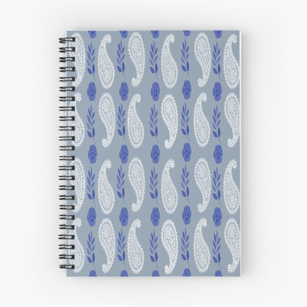 Item preview, Faded Blue Botanical Floral Paisley Pattern designed and sold by PVTCreations.