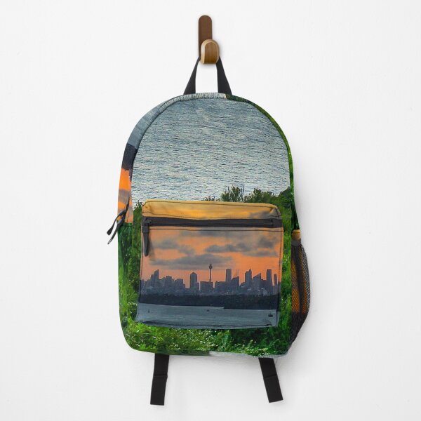 Item preview, Sunset over Sydney Skyline from North Head | Panoramic Harbour National Park Twilight, NSW, Australia Art designed and sold by Ross.A.Campbell.