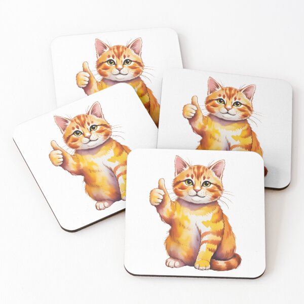 Item preview, Orange thump up cat designed and sold by trendspatterns.