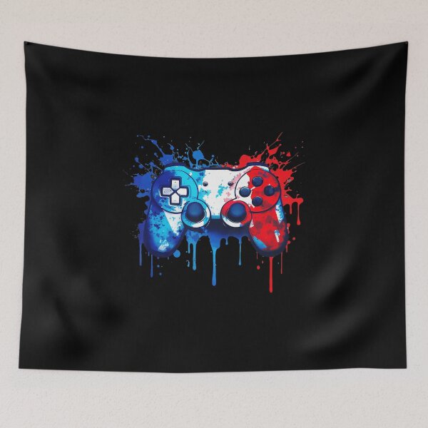 Item preview, Patriotic Gamer Red White Blue Video Game Controller Splash designed and sold by FGTV2021.