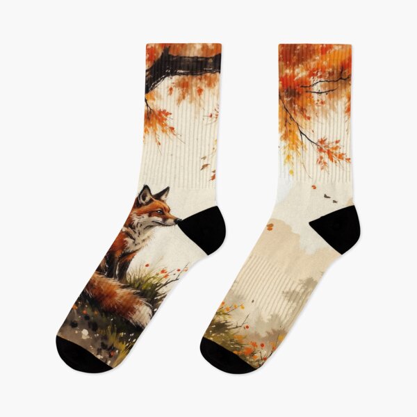 Item preview, Fox Beneath the Autumn Tree — Japanese Lofi Art designed and sold by Mugen-Champloo.