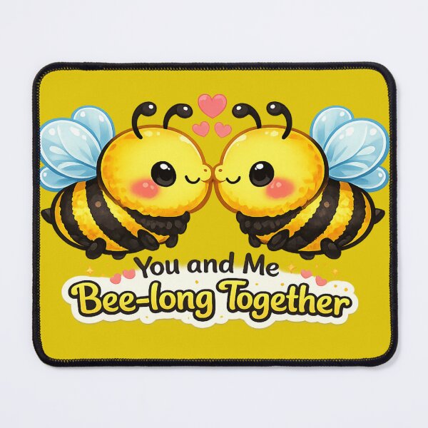 Item preview, You and Me Bee-long Together Cute Bee Couple | Kawaii Bee Pun Design designed and sold by sumodesign.