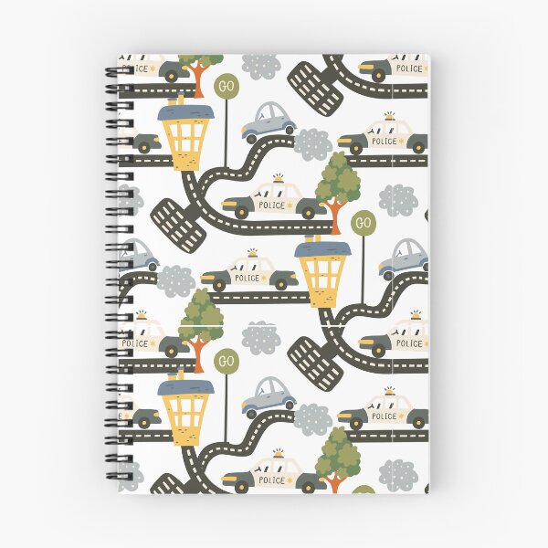 Item preview, Cute Cartoon Police Car Road - Kids Nursery Pattern designed and sold by nora8820.
