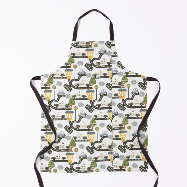 Item preview, Cute Cartoon Police Car Road - Kids Nursery Pattern designed and sold by nora8820.