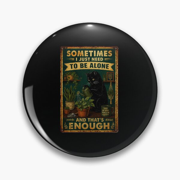 Item preview, Sometimes I Just Need To Be Alone Black Cat Vintage Plant designed and sold by eliramaison.
