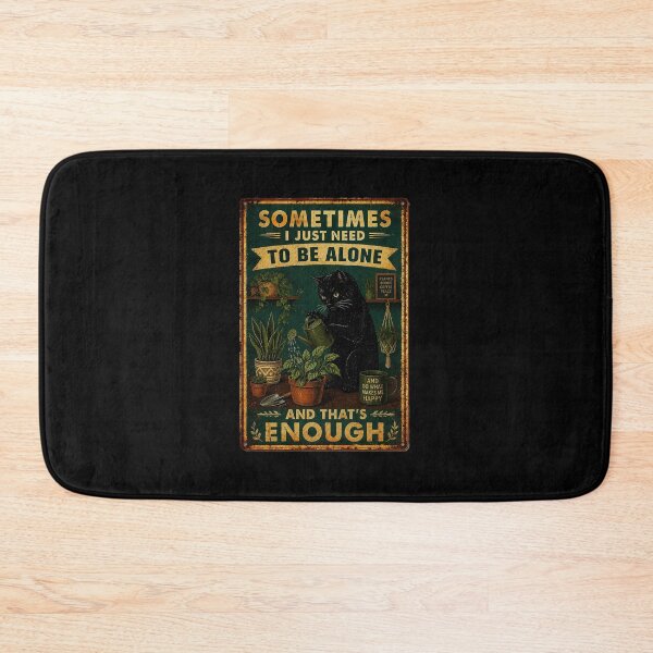 Item preview, Sometimes I Just Need To Be Alone Black Cat Vintage Plant designed and sold by eliramaison.