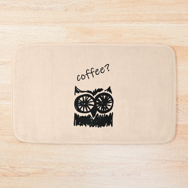 Item preview, Caffeine Wisdom - Grumpy Coffee Owl & Morning Ritual Typography designed and sold by K Design Store.