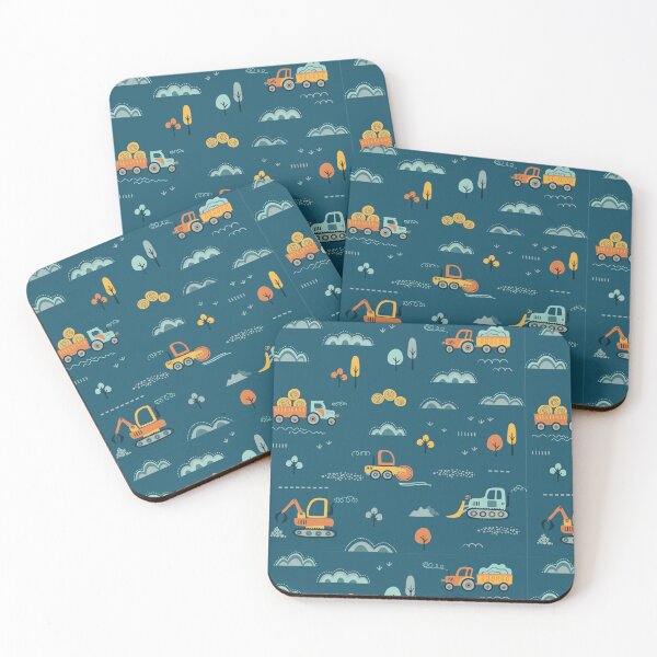 Item preview, Cute Cartoon Construction Trucks - Kids Nursery Pattern  designed and sold by nora8820.