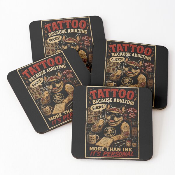 Item preview, Funny Tattoo Bulldog Vintage Ink Therapy Retro Biker designed and sold by Modaozushi216.