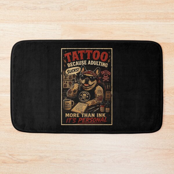 Item preview, Funny Tattoo Bulldog Vintage Ink Therapy Retro Biker designed and sold by Modaozushi216.