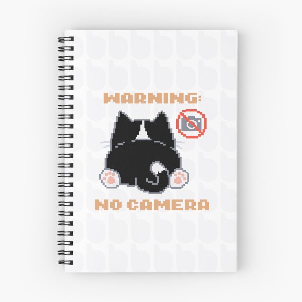 Item preview, Warning: No Camera │ Pixel Cat designed and sold by sixsixsix.shop.