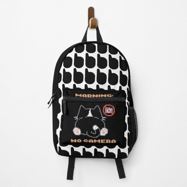 Item preview, Warning: No Camera │ Pixel Cat designed and sold by sixsixsix.shop.