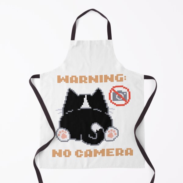 Item preview, Warning: No Camera │ Pixel Cat designed and sold by sixsixsix.shop.