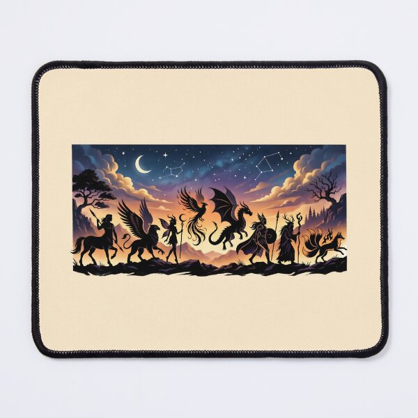 Item preview, Mythical Spirits Silhouette Twilight Landscape designed and sold by SplashTastic.
