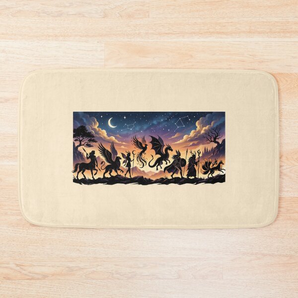 Item preview, Mythical Spirits Silhouette Twilight Landscape designed and sold by SplashTastic.