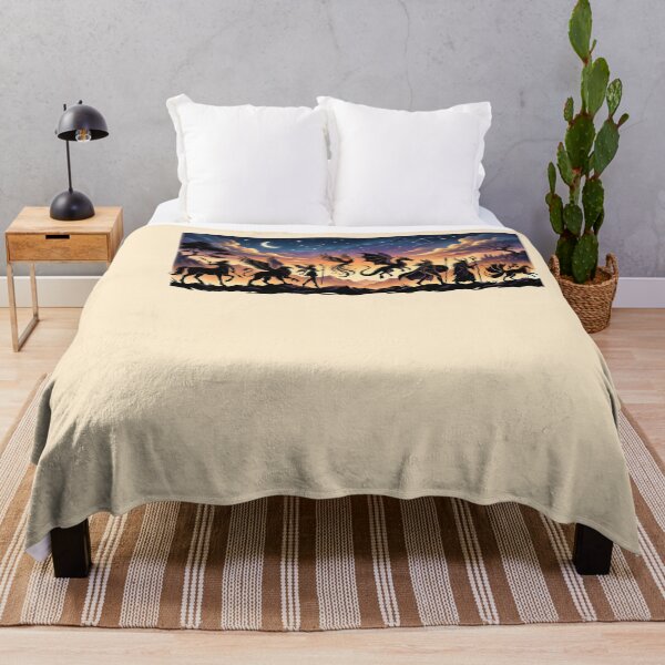 Item preview, Mythical Spirits Silhouette Twilight Landscape designed and sold by SplashTastic.