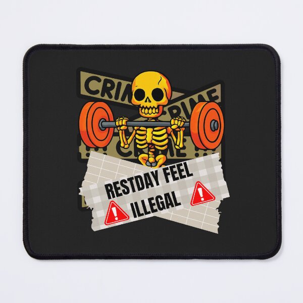 Item preview, Rest Day Feels Illegal Skeleton Gym Design -Funny Workout Motivation designed and sold by Palette _Vibes.