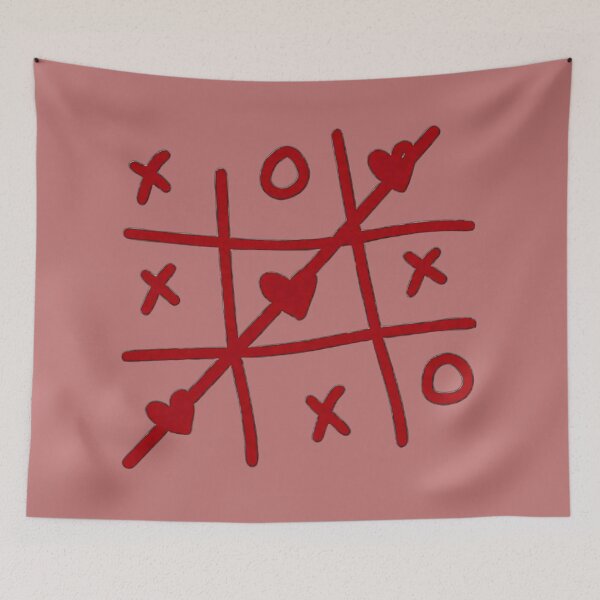 Item preview, Toxic Love Tic Tac Toe – Red Heart & Cross Design designed and sold by Inanisssss.