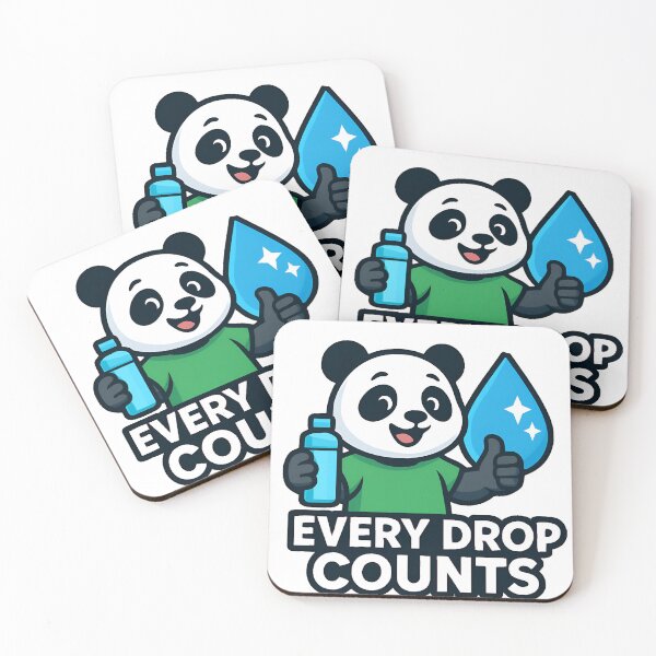 Item preview, Cute Panda Save Water Eco Friendly Sticker  designed and sold by Nuvoro Eco Awareness.