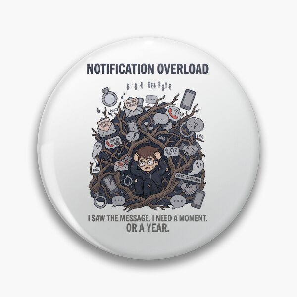 Item preview, Notification Overload I Saw the Message I Need a Moment or A Year designed and sold by IntrovertEngineer11.