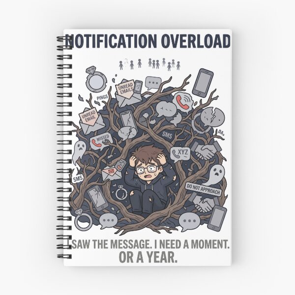 Item preview, Notification Overload I Saw the Message I Need a Moment or A Year designed and sold by IntrovertEngineer11.