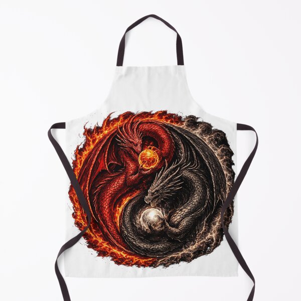 Item preview, Fire and Shadow Dragon Yin Yang designed and sold by FyreHorse Designs.